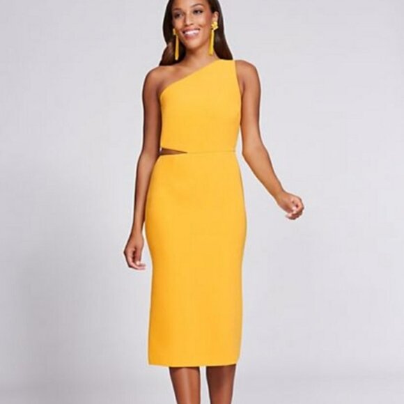 NYC Gabrielle Union Dresses & Skirts - NYC GABIELLE UNION Yellow Sheat Dress Size 18